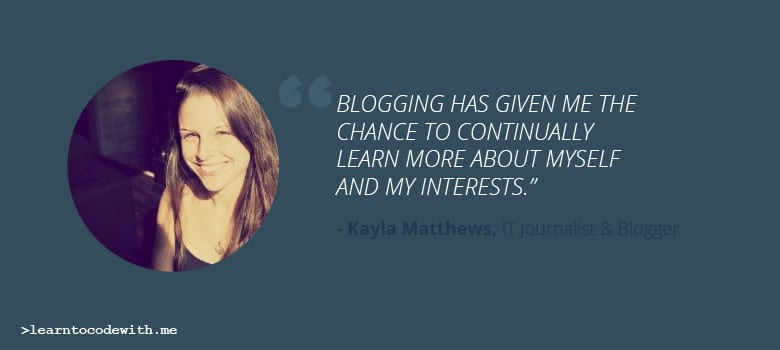 Blogger Kayla Matthews Talks About Starting a Blog
