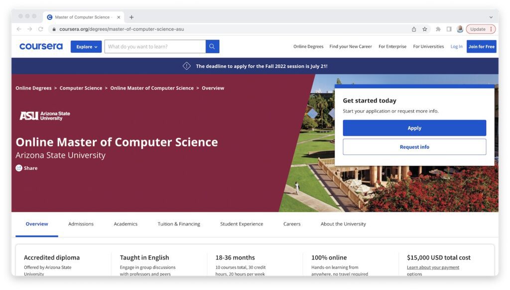 Coursera Master Of Computer Science