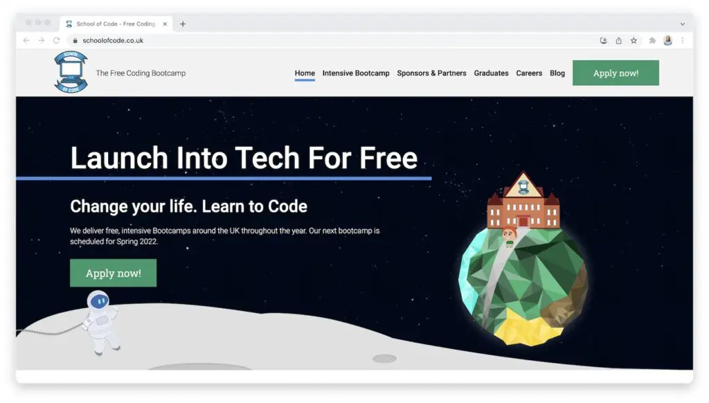 school of code homepage