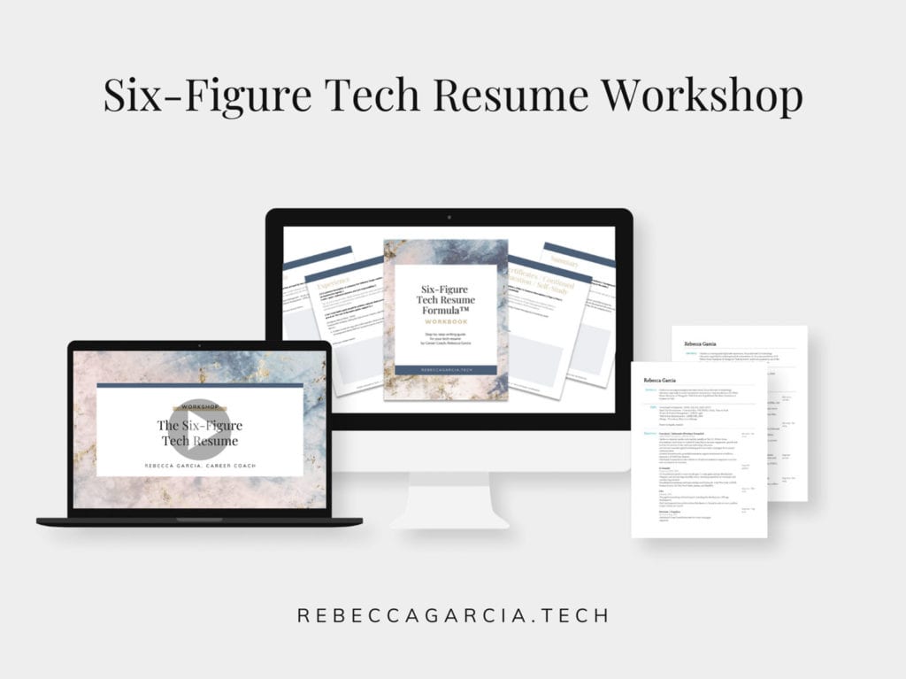 Six figure tech resume workshop logo