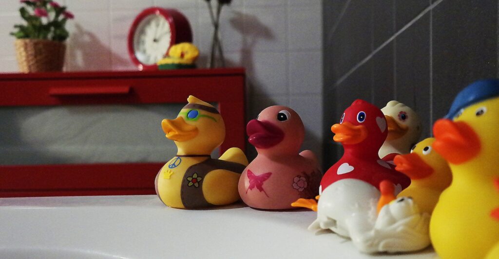 various rubber ducks
