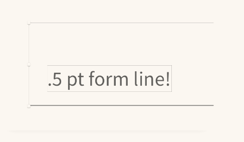 .5 pt form line