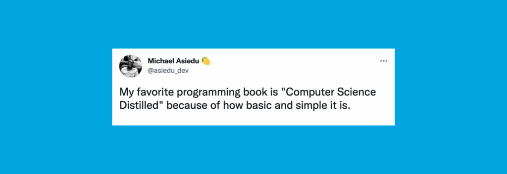 Computer science distilled tweet