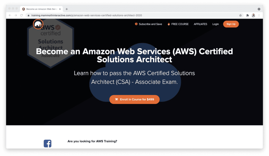 Mammoth Interactive Amazon web services certified solutions architect