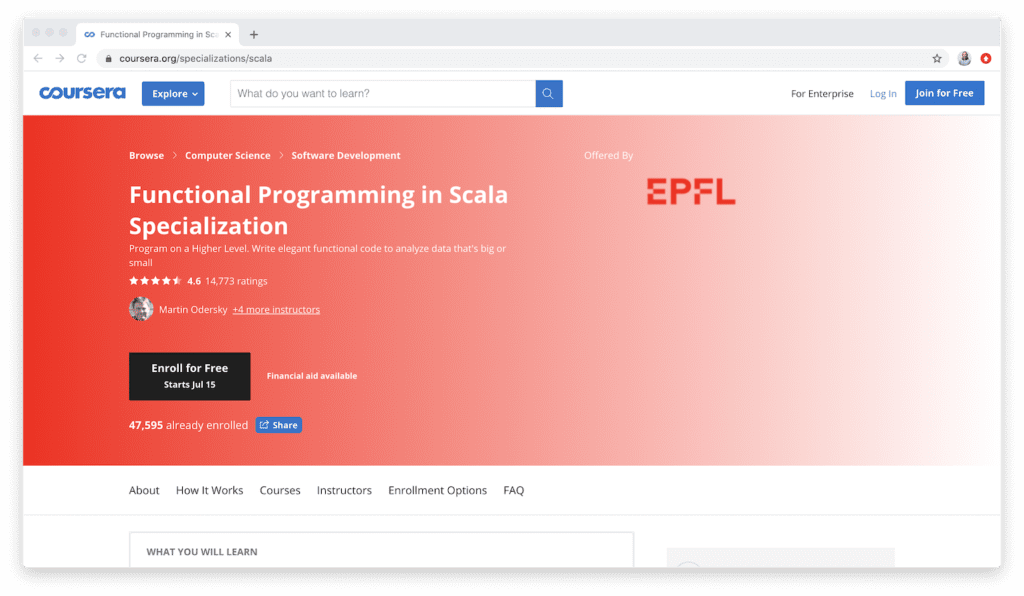 Functional Programming in Scala (Coursera Coding Specialization)