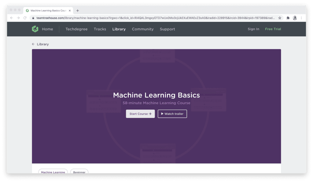 Team Treehouse machine learning basics course