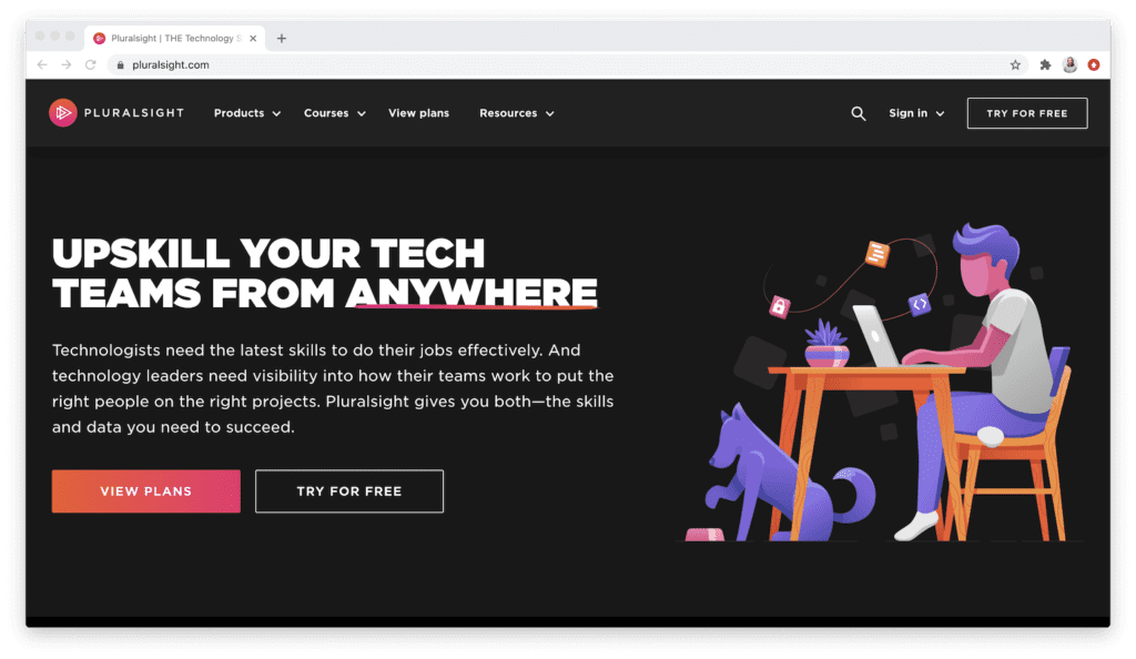 Learn tech skills online with Pluralsight