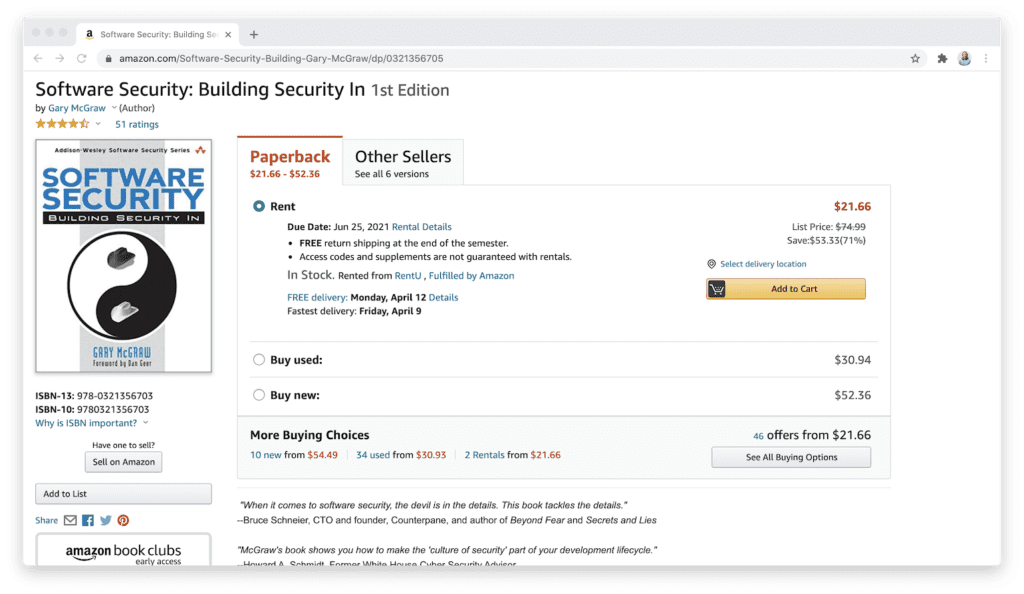 amazon software security book