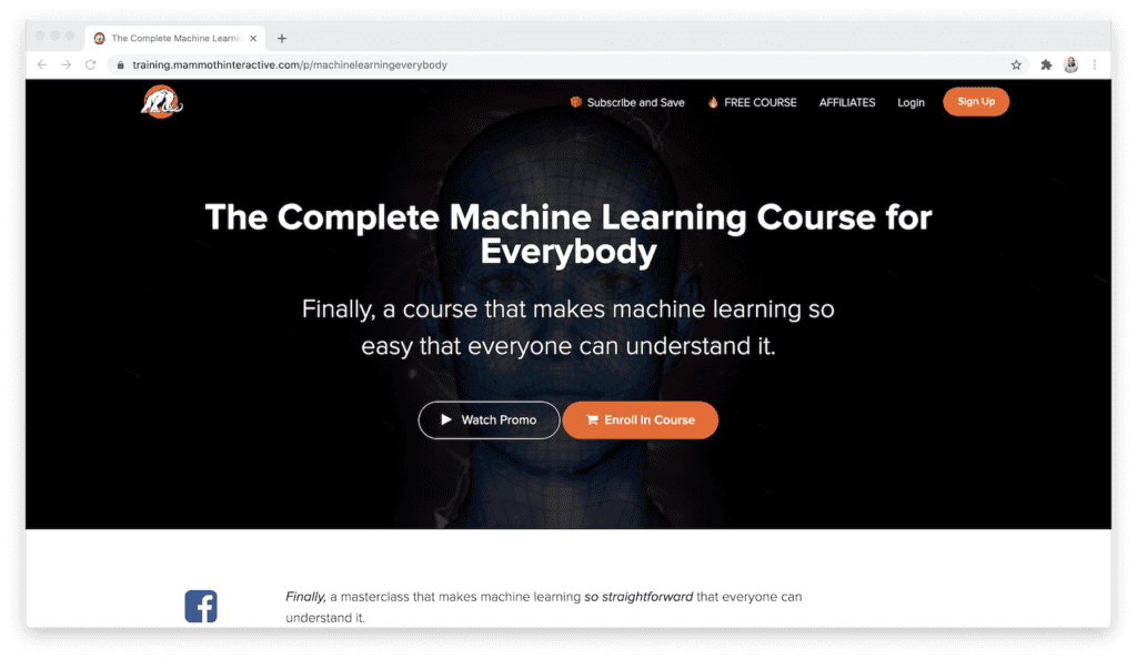 Mammoth Interactive machine learning course