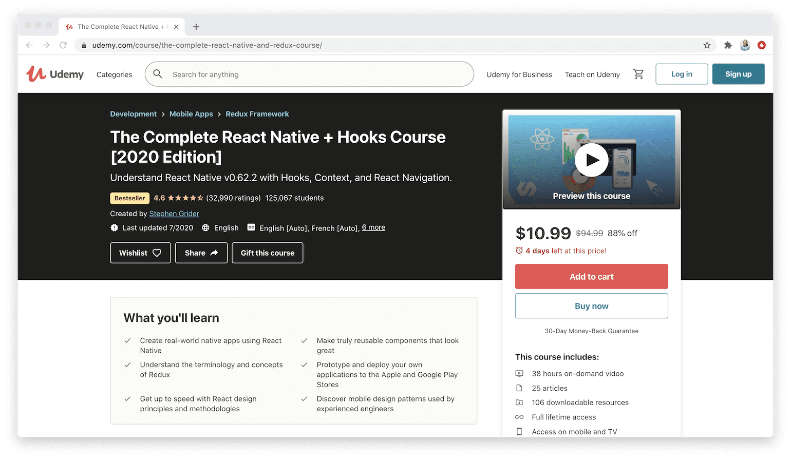 The Complete React Native Hooks Course