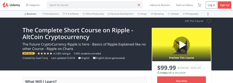 The Complete Short Course on Ripple AltCoin Cryptocurrency