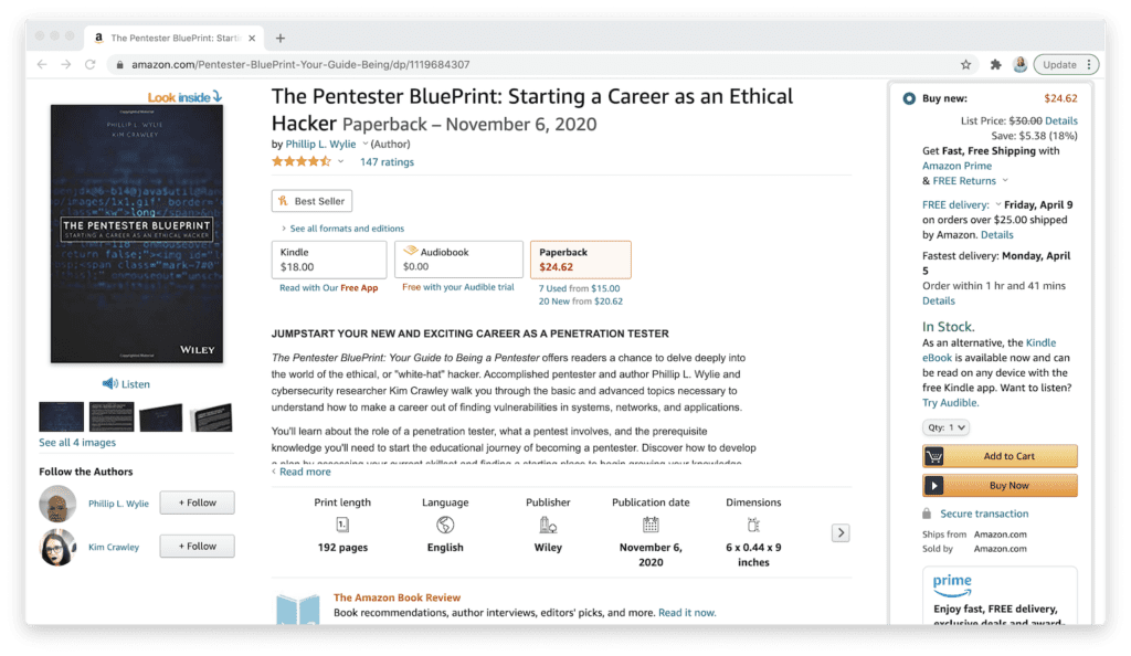 amazon pentester blueprint ethical hacker book