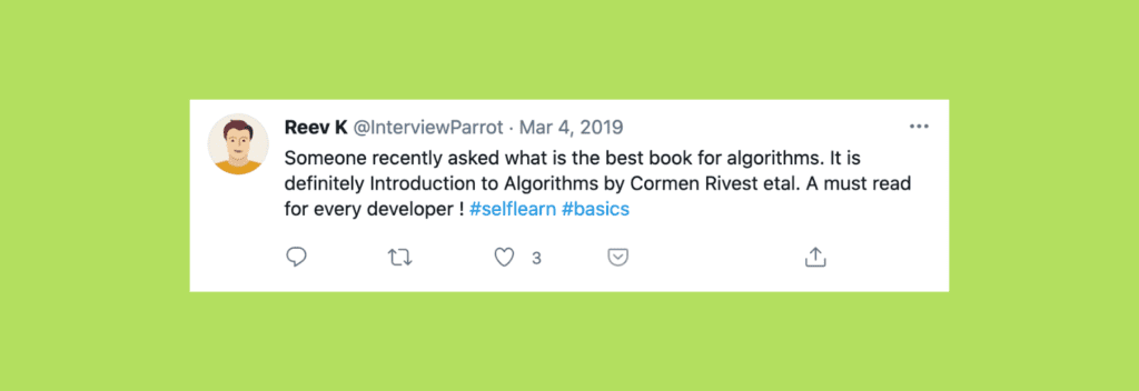 introduction to algorithms tweet