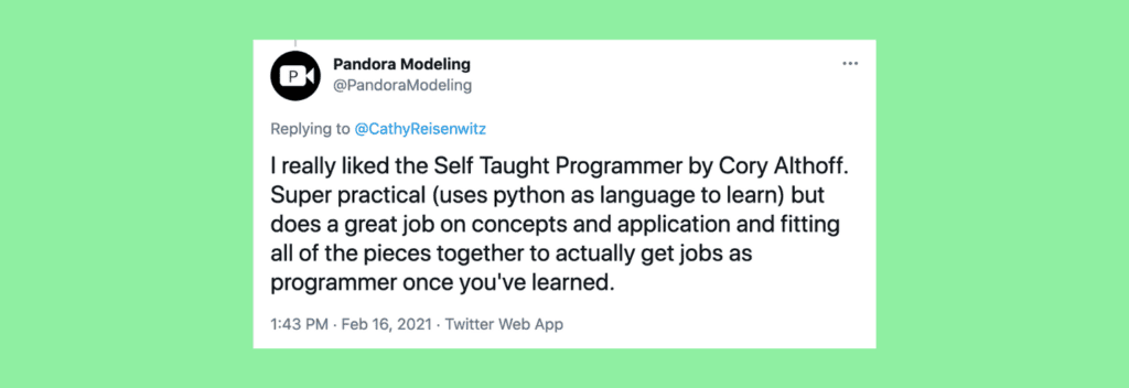 self taught programmer tweet