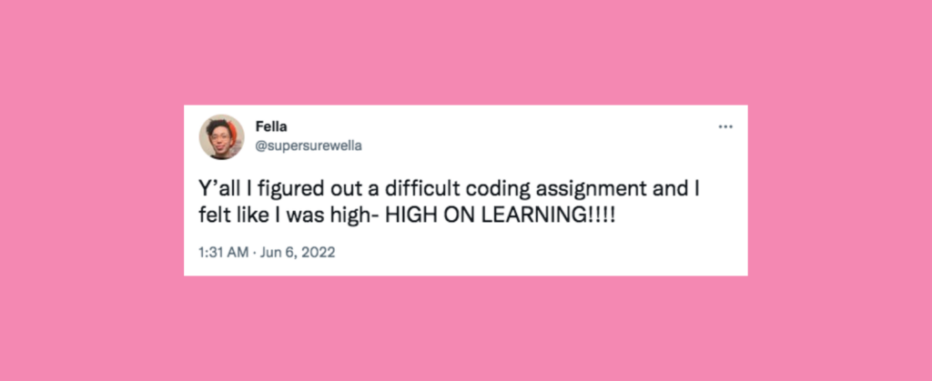 Tweet: coding assignment
