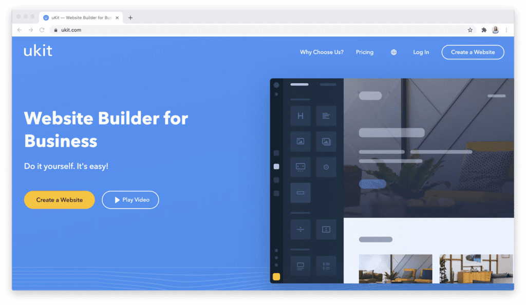 ukit website builder homepage