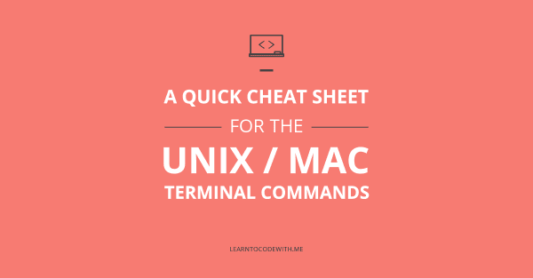 Unix commands cheat sheet